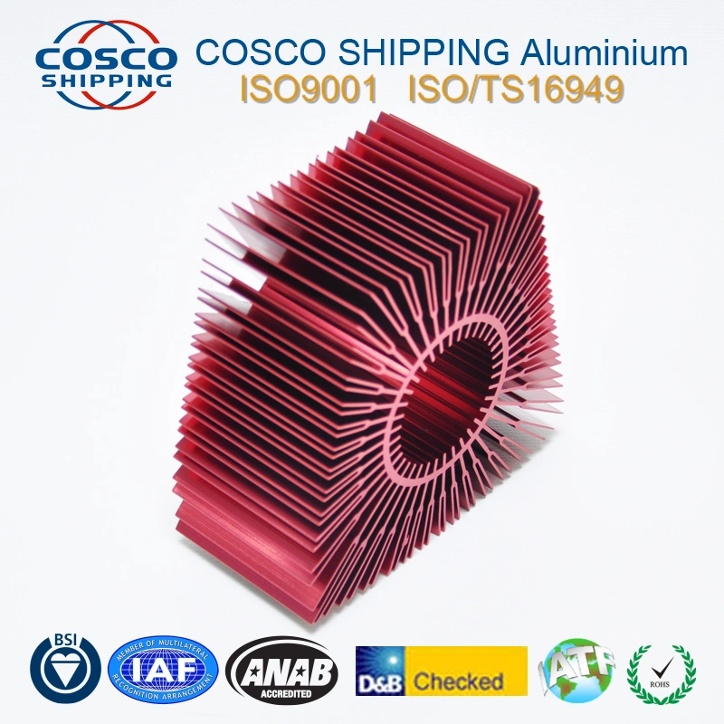 Cosco Aluminium Heatstick Aluminum Extrusion Profile Heat Sink