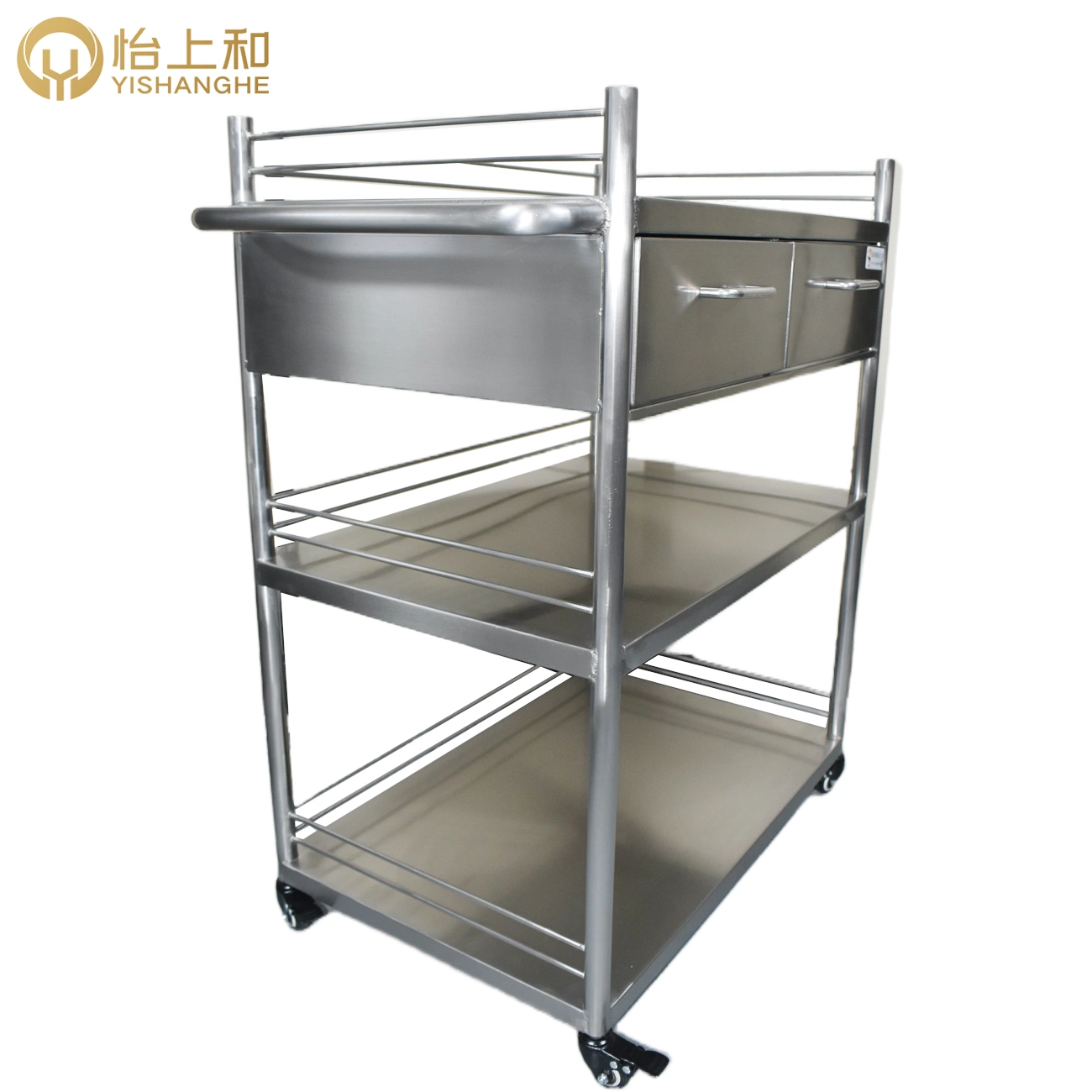 Hospital Cart Metal Stainless Steel Medical Cabinet Trolley Auxiliary Desk