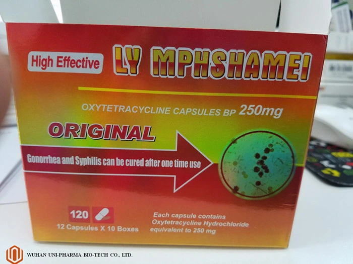 La médecine occidentale haute efficacité de l'oxytétracycline Capsules Bp 250mg original de la Gonorrhée et syphilis antibiotique Broad-Spectrum innovante