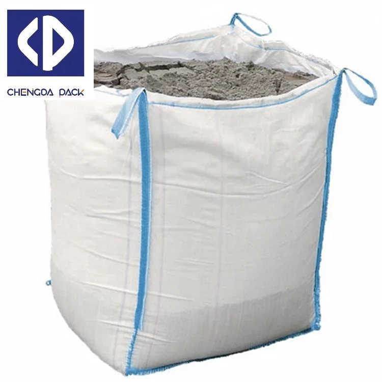 FIBC 500kg1000kg 1500kg PP Woven Big Jumbo Bulk Bags para Envasado de betún Cemento químico polvo