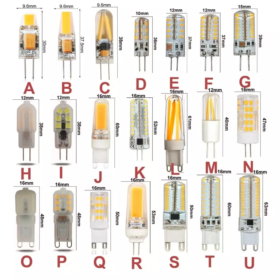 مصابيح LED G4 G9 G9 COB بقوة 2 واط وقوة 3 واط وقوة 4 واط جديدة مصابيح Clear Crystal Insert LED LED مصابيح Silicone مصقولة مصباح LED G4 G9