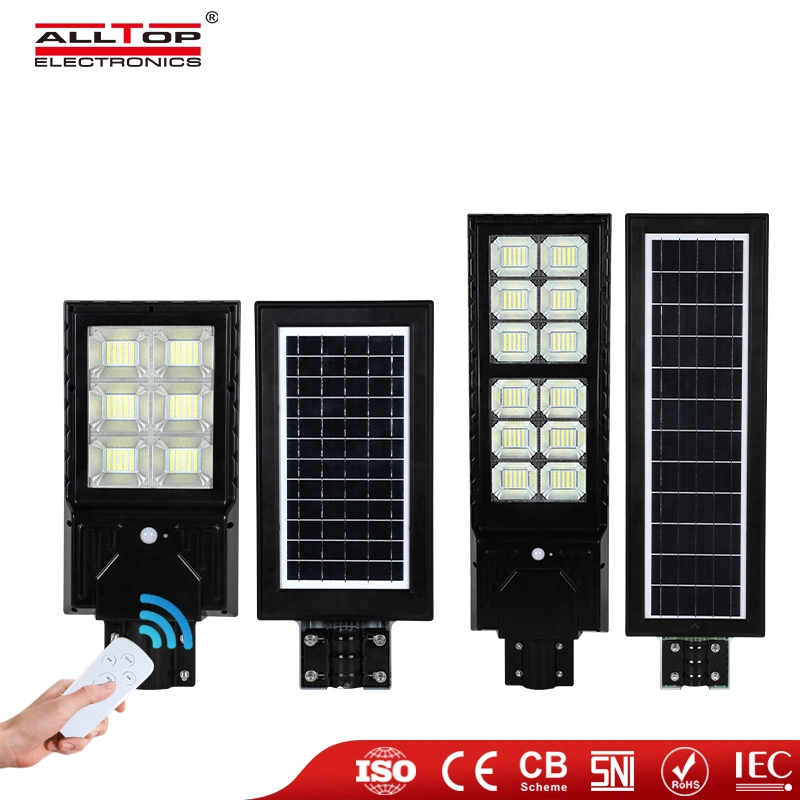 Alltop Rainproof IP65 de Plaza de la ABS SMD 200 250 300 350 400 Watt todos al aire libre en uno de los LED LED lámpara solar de la calle