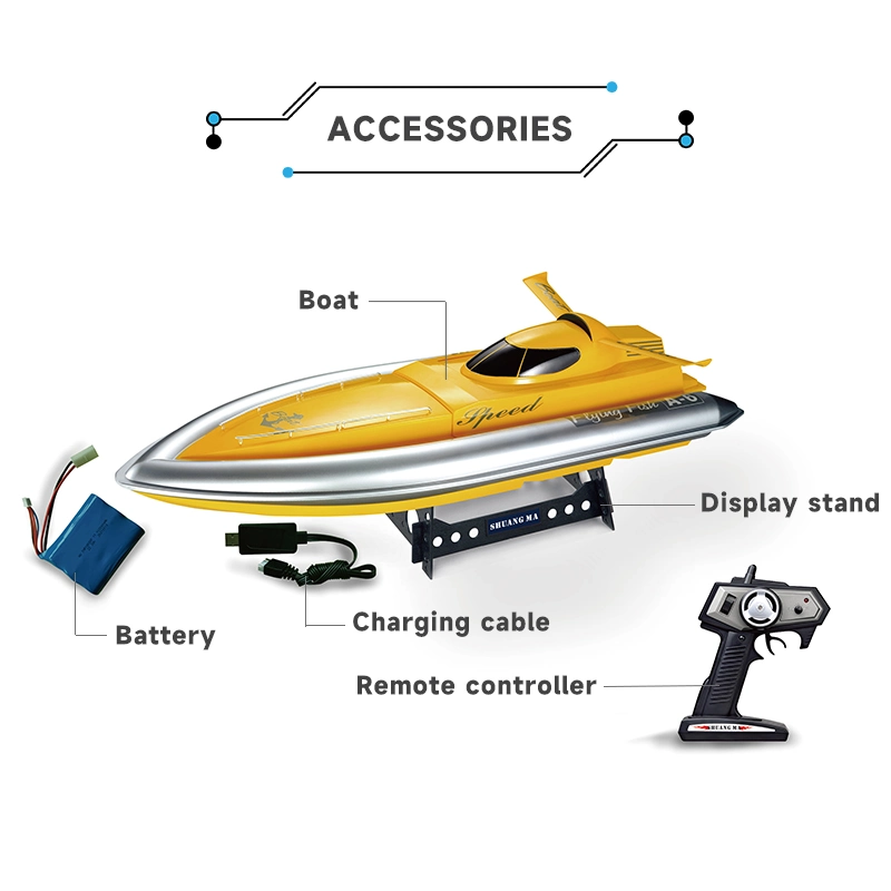 Los niños juguetes lancha recargables USB piscina lago remos yates de vela el doble de rápido de modelo de 2,4 Ghz de velocidad de control remoto RC BARCO