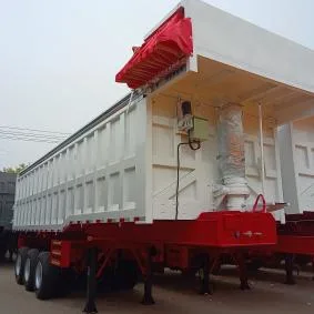 3ejes HOWO semi remolque/Sinotruk volcado 60ton Camión Volquete tráiler