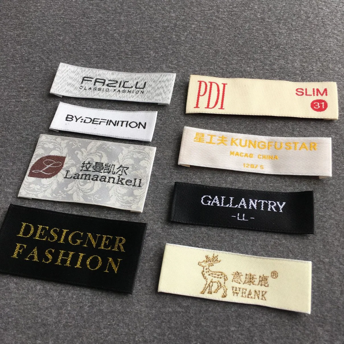 Various Styles of Woven Labels Are Used to Create High-End Clothing