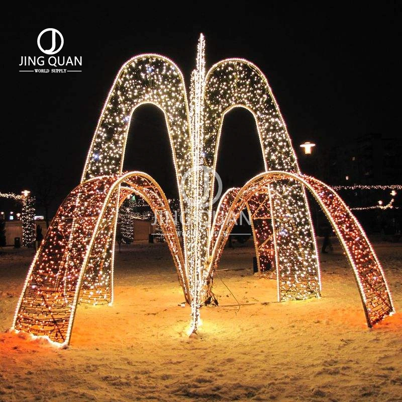 Christmas Holiday LED 3D Water Fountain Motif Light Street Mall Decorative Garden Exhibition Colorful Lamps