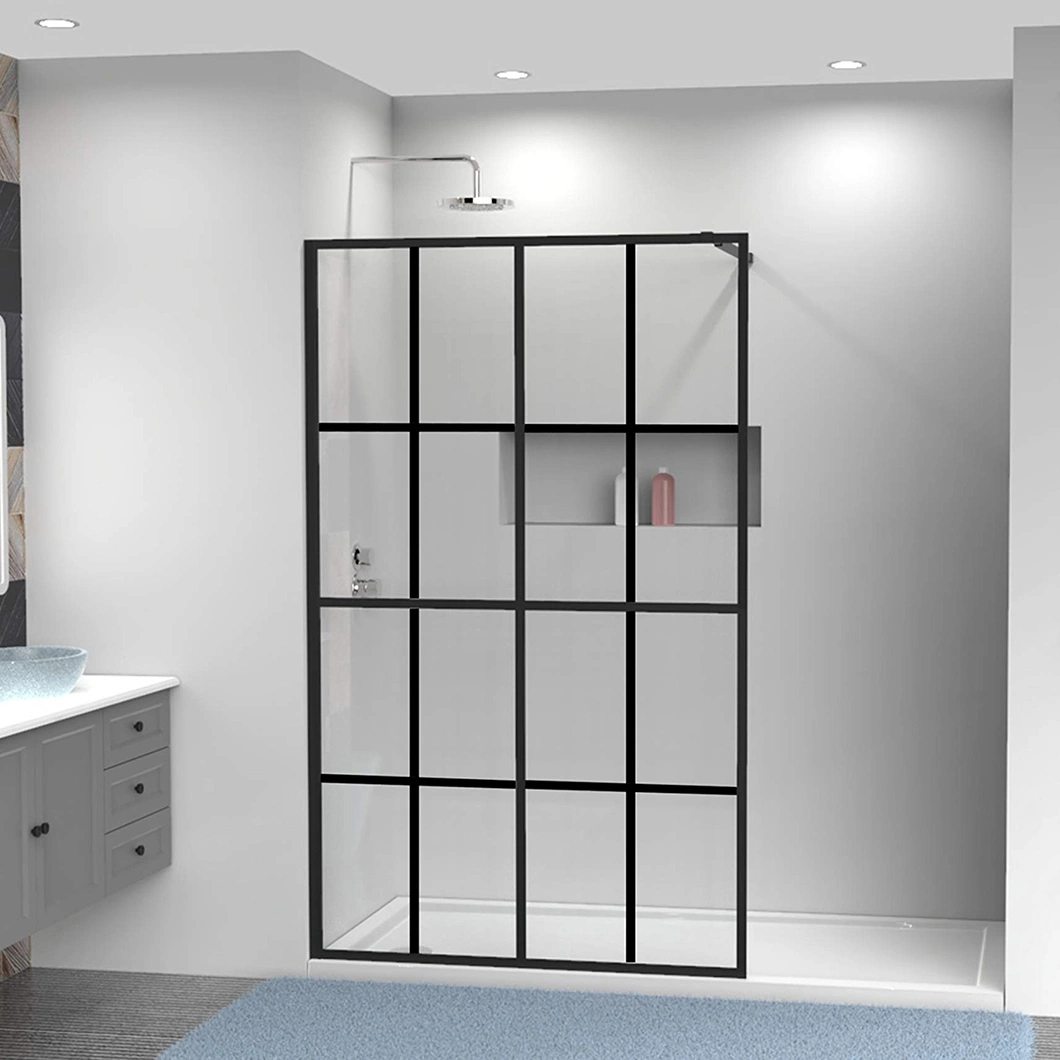 Qian Yan Tirador de baño Cuarto de baño de cristal de China de fabricación del marco de puerta personalizados ODM 15mm de espesor armario bastidor de aluminio de Hardware de marco de la puerta de vidrio