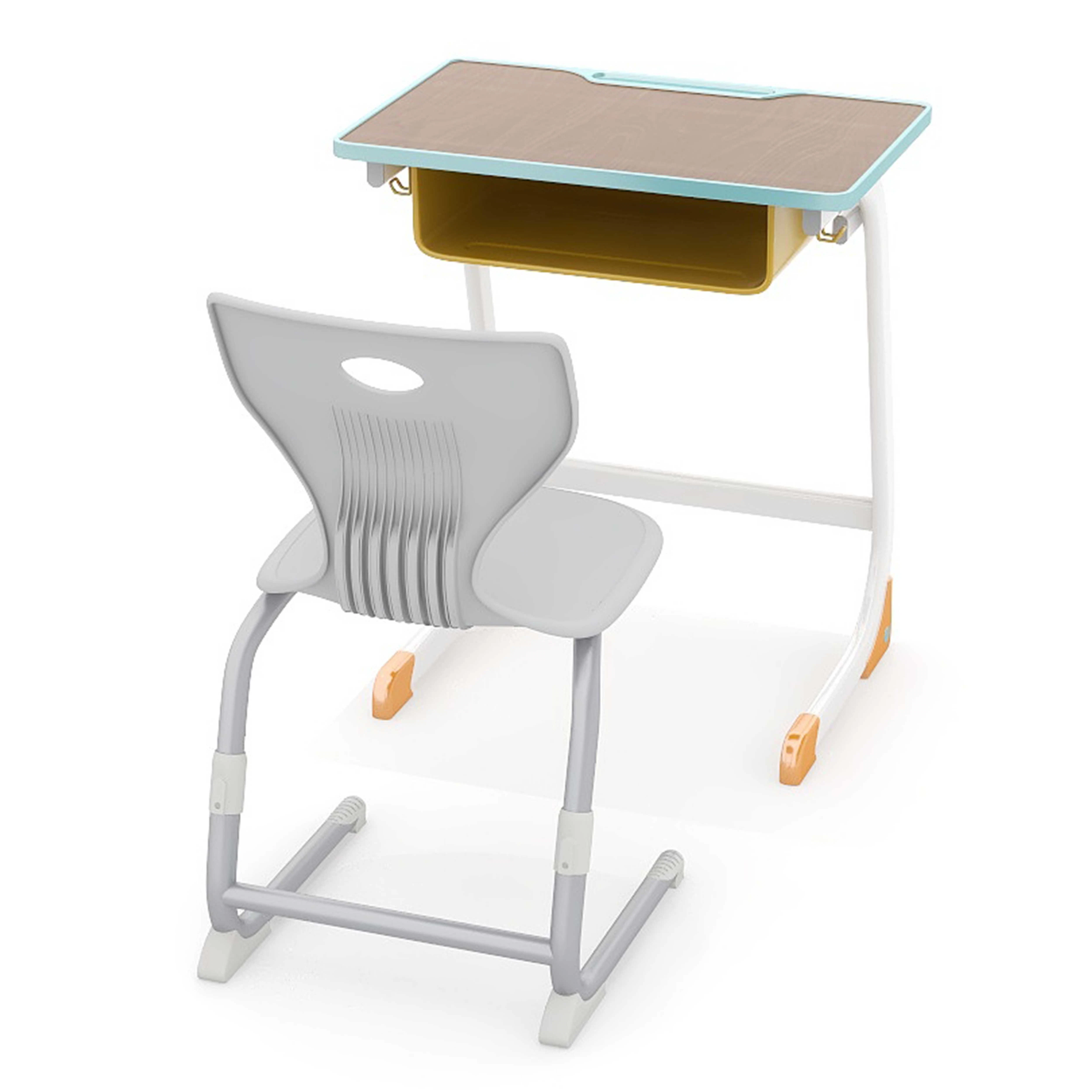 Hot Selling Plastic Foldable Chair Kid Student Furniture Single Classroom Study Desk