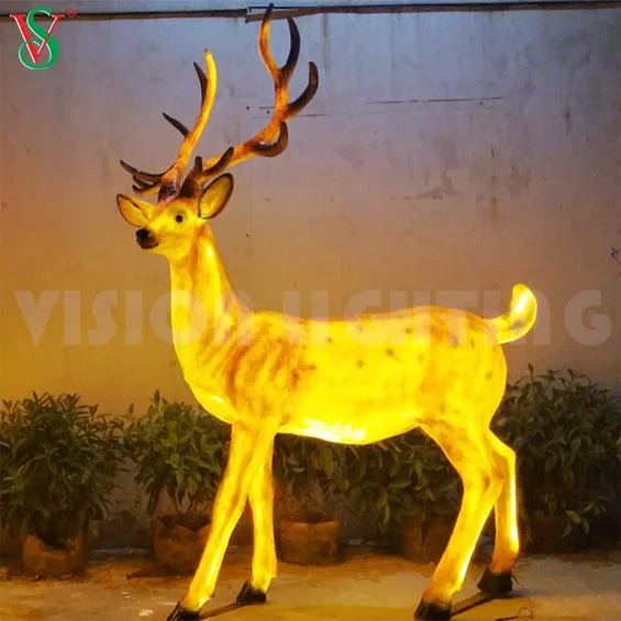 Outdoor 3D Skulptur Motiv Licht lebendige Elefant Tier für Zoo