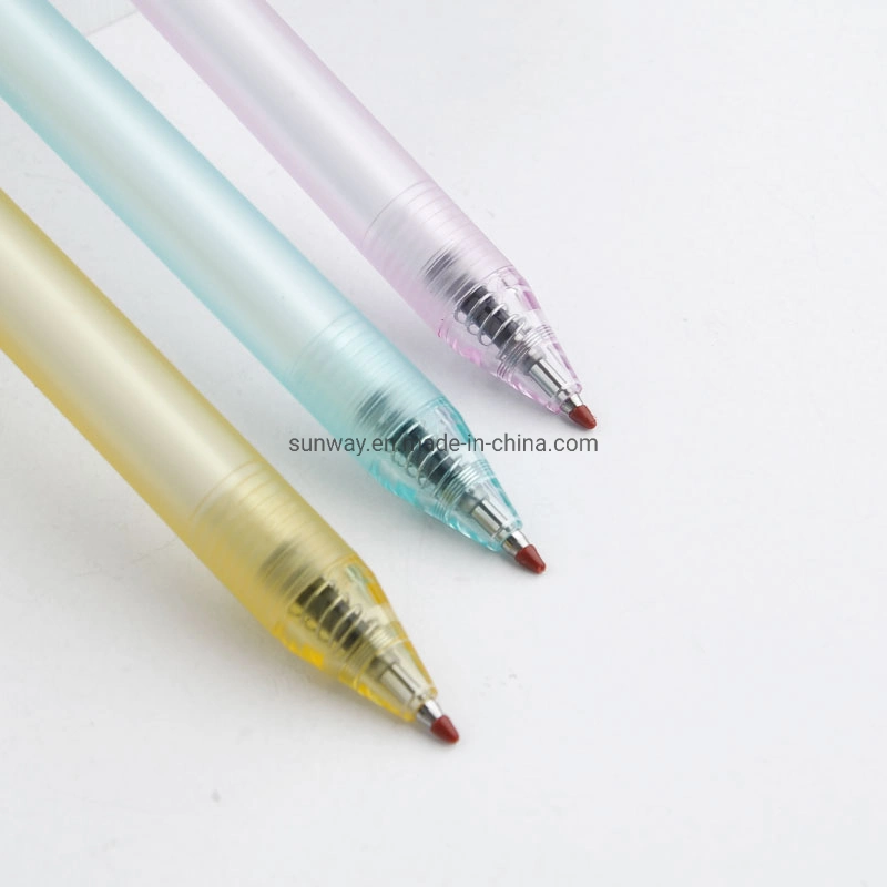 Office Supplier Gift Plastic Frosty Click Gel Ink Ball Pen