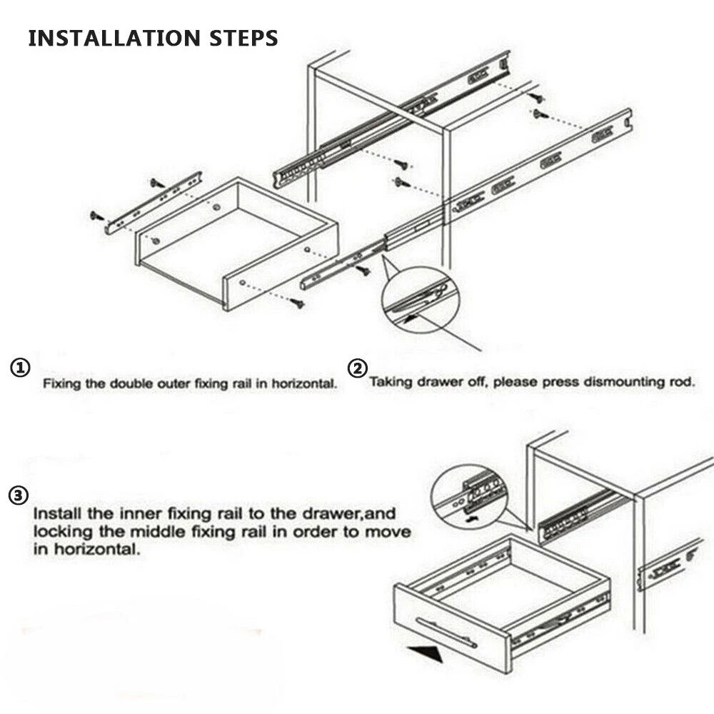 14 Inch Full Extension Ball Bearing Drawer Furniture Accessories Furniture Accessories