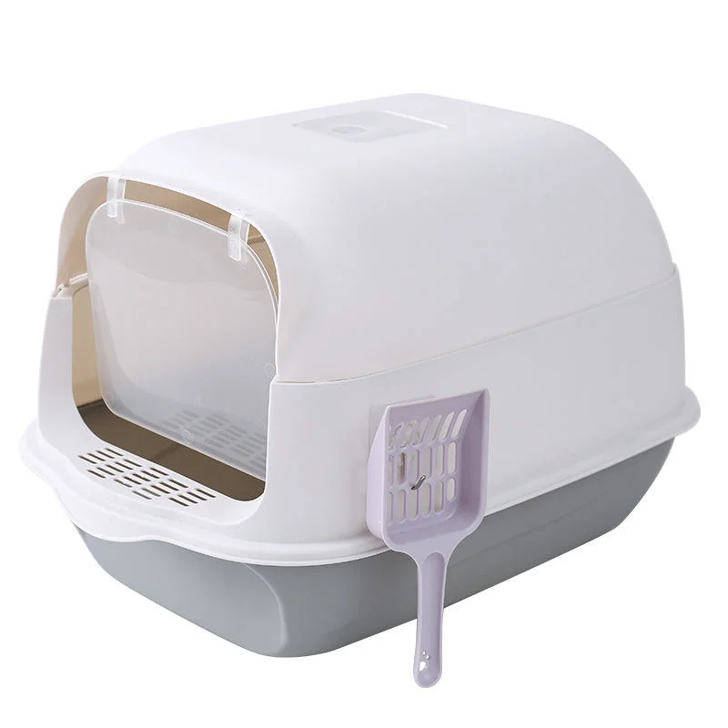 New Arrival Plastic Large Cat Litter Box with Shovel