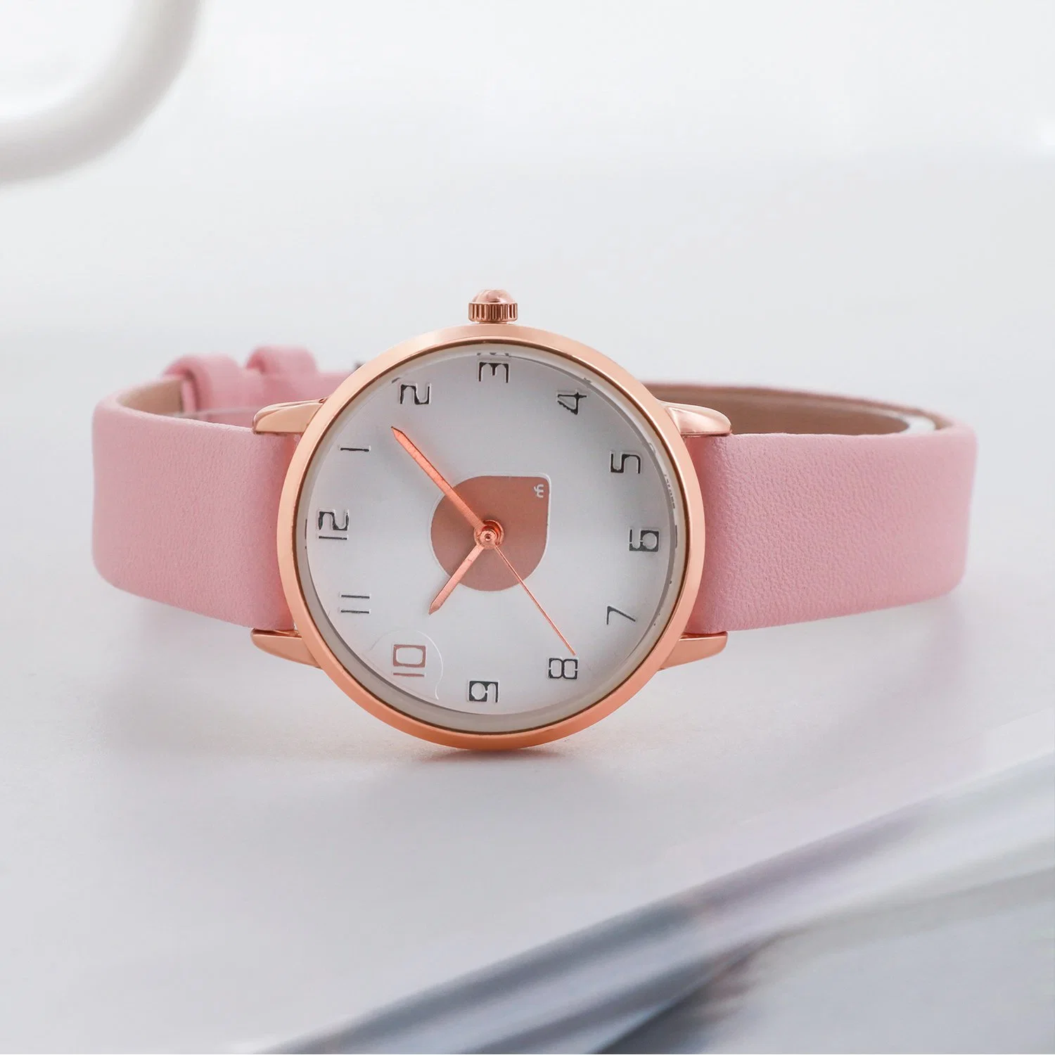 Waterproof Women Fashion Color Quartz Watch Leather Strap