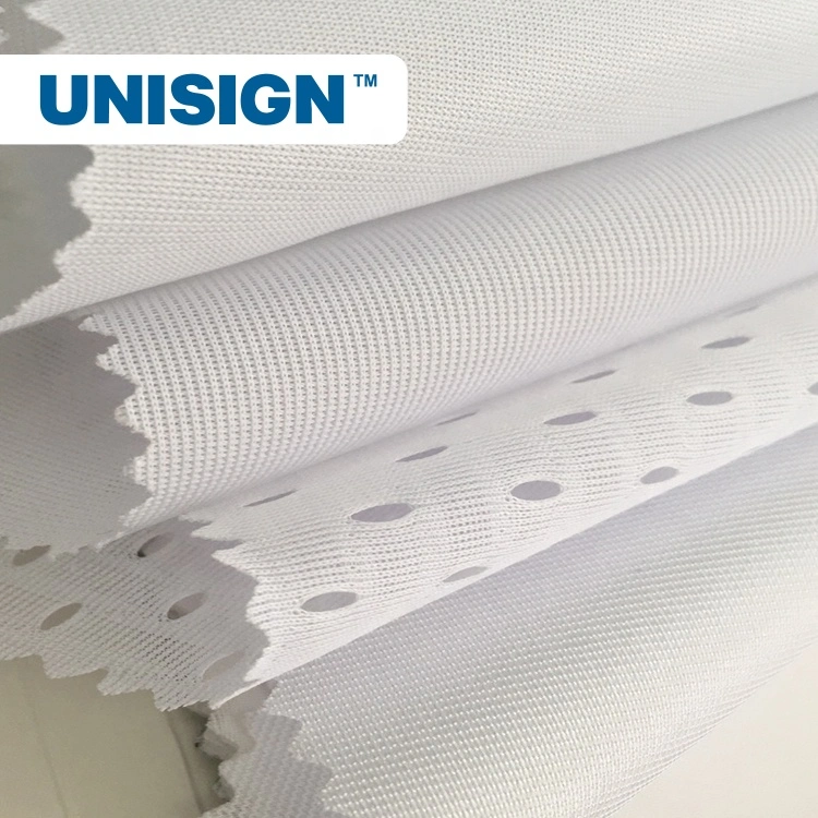Drapeau de maille 100% Polyester matière textile pour sublimation bannière de l'imprimante le matériau de base tissu du pavillon