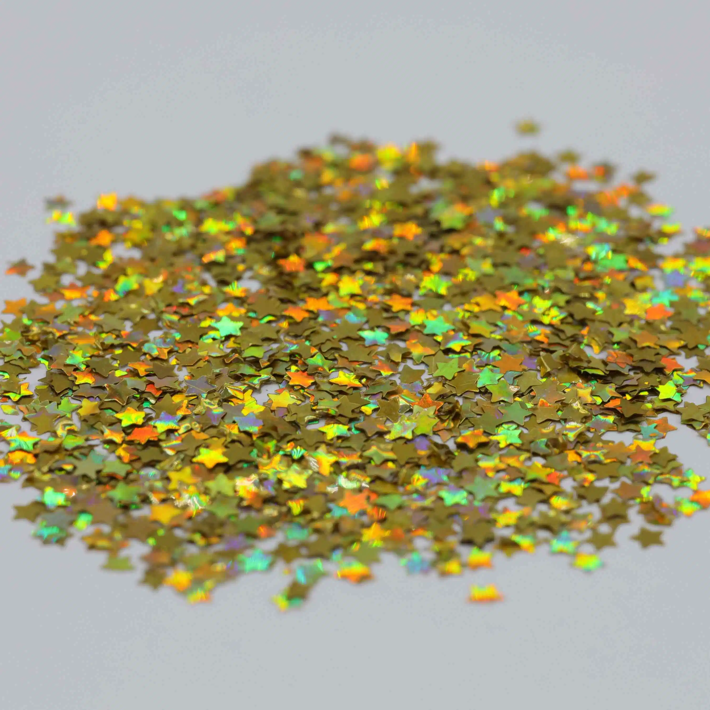 3mm Holografischer Goldstern-Glitter