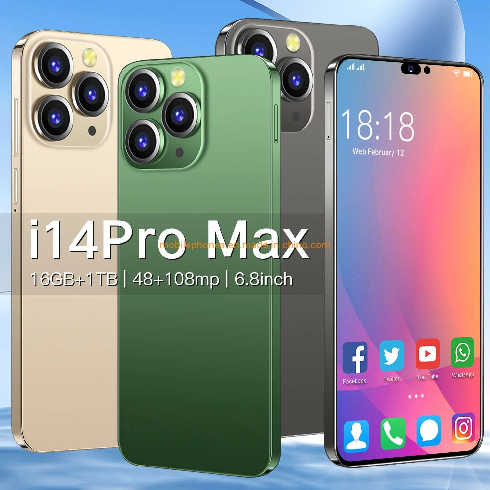 I14 PRO Max Smartphone Original 16GB+1tb Phone14 10-Core 5g Let Cellphones Unlocked Dual SIM Brand New Phone