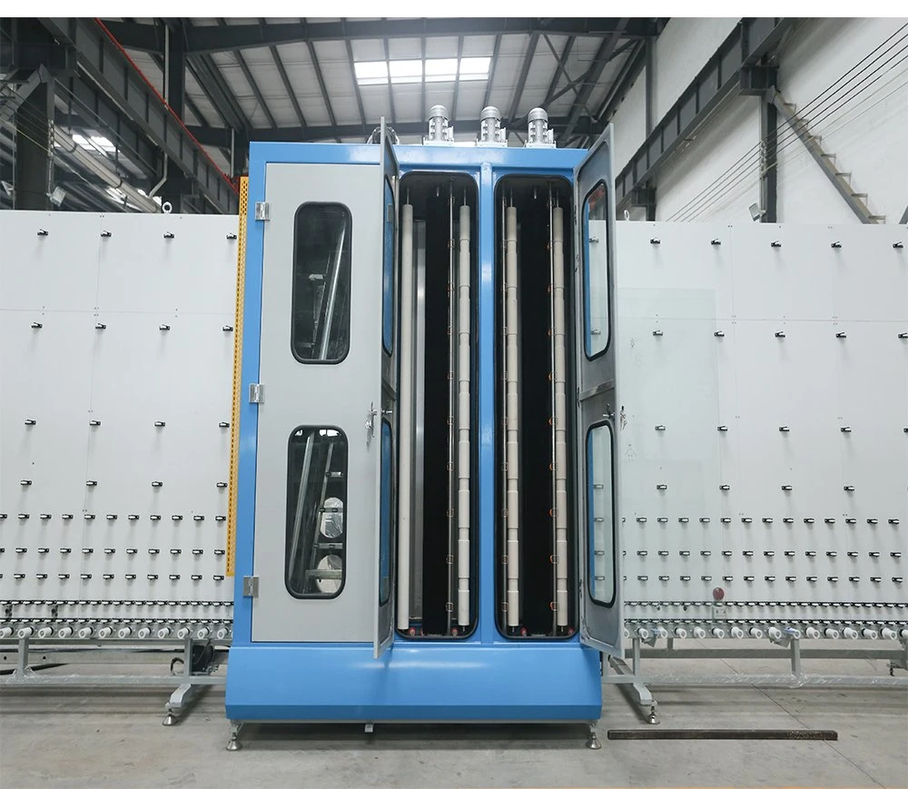 6meters Intelligent Connection Insulating Glass Making Machines with Stainless Steel Vertical Glass Washer