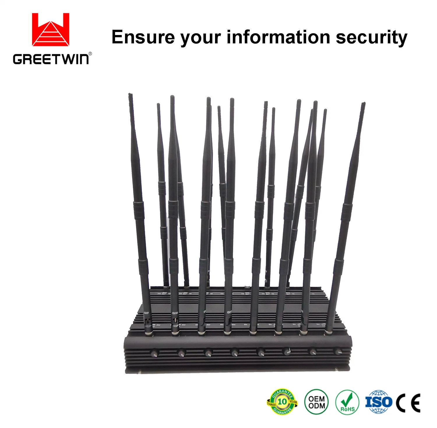 16 Antennen Lobjack GPS WiFi Handy Jammer Blocker 2g 3G 4G 5G Signaljammer