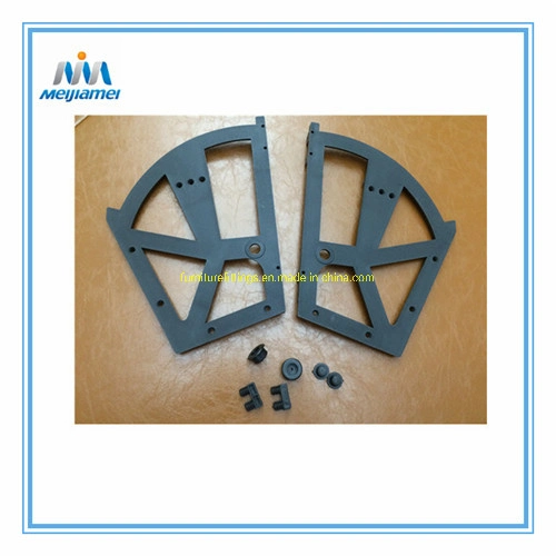 Double-Layer Black Shoe Rack Fitting for Cabinet Brackets in PP Plastic