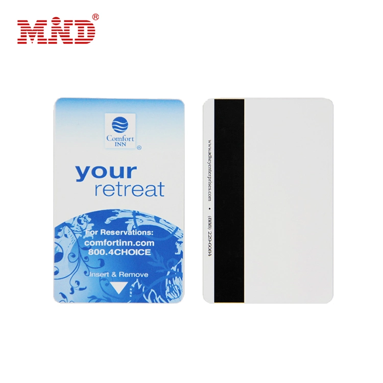 Personalizar la tarjeta de banda magnética de PVC plástico