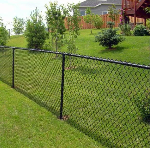 Black Chain Link Fence Fabric and Gate Kits Include Galvanzied & PVC Coated