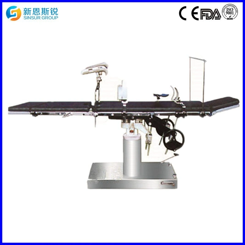 Hot Sale! Hospital Medical Equipment Head-Controlled Manual Surgical Operation Table