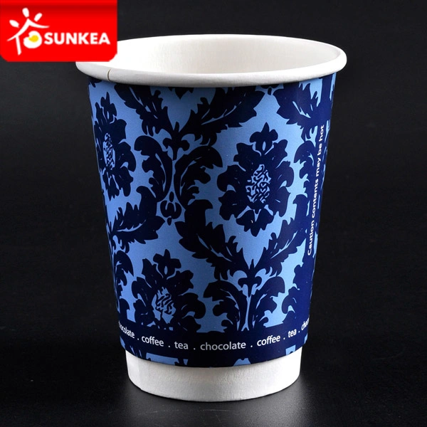 Sunkea Custom Logo Printed High quality/High cost performance Double Single Wall Disposable Hot Coffee Paper Cup Party Favors Beverage Support