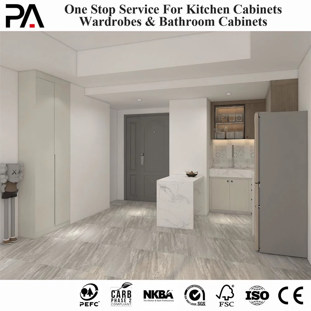 PA Cheap Ready Made Apartment Small Kitchen Layout Design Modern Made in China Cabinet Kitchen