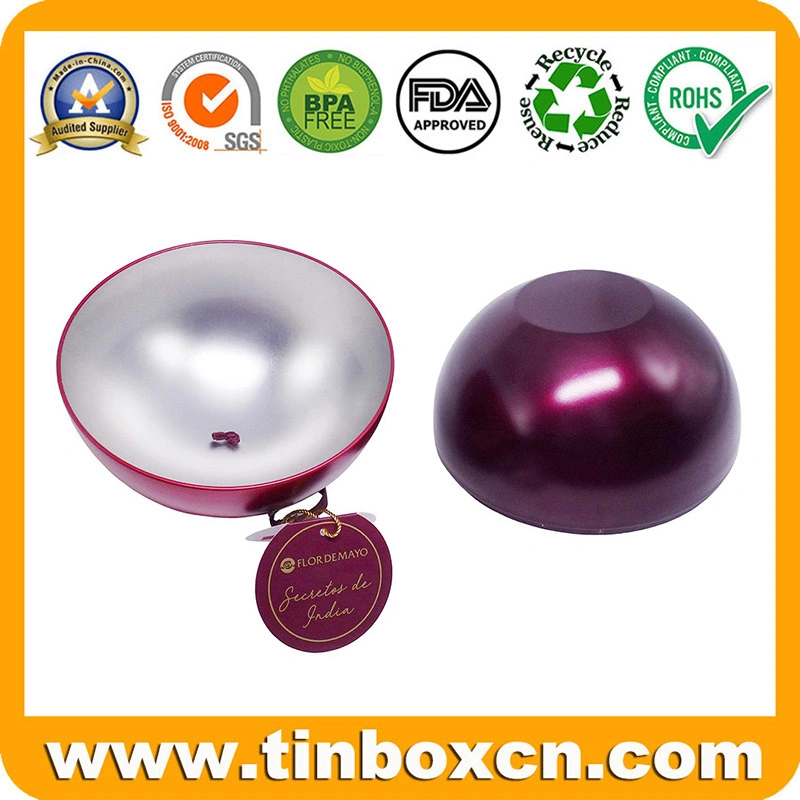 Mini Christmas Ball Tin for Candy Chocolate, Metal Gift Box