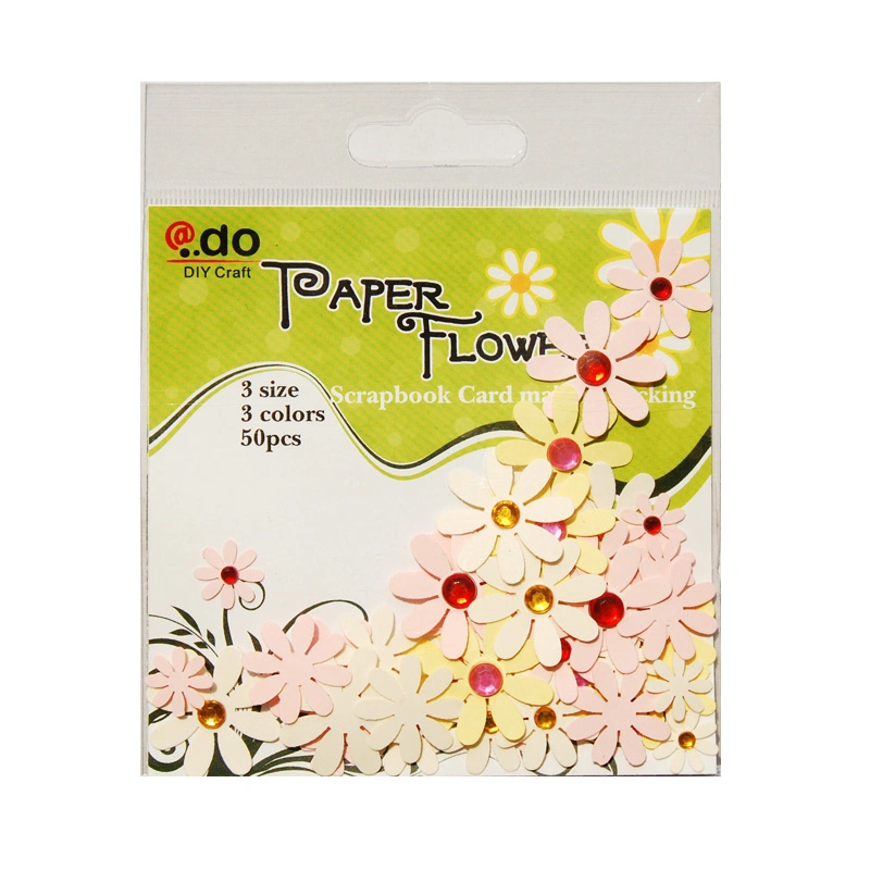 Paper Flower Wih Gems Assorted Bag for Card Making (F2-2-4)