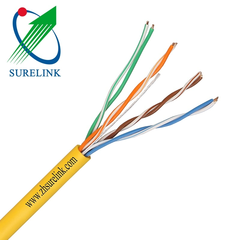 Fabricante 24AWG 8 conductores de cobre desnudo de cobre sólida y en plena o ECP 305metros de cable LAN Cable de datos UTP CAT5 CAT5e