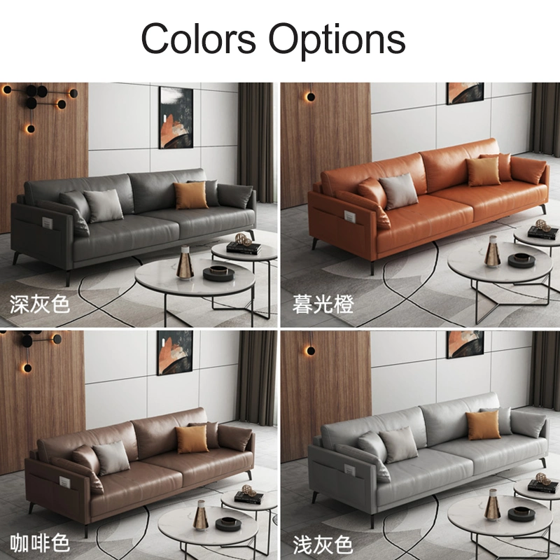 Modern Style Office Lounge Sofa Leisure Reception PU Leather Sofa