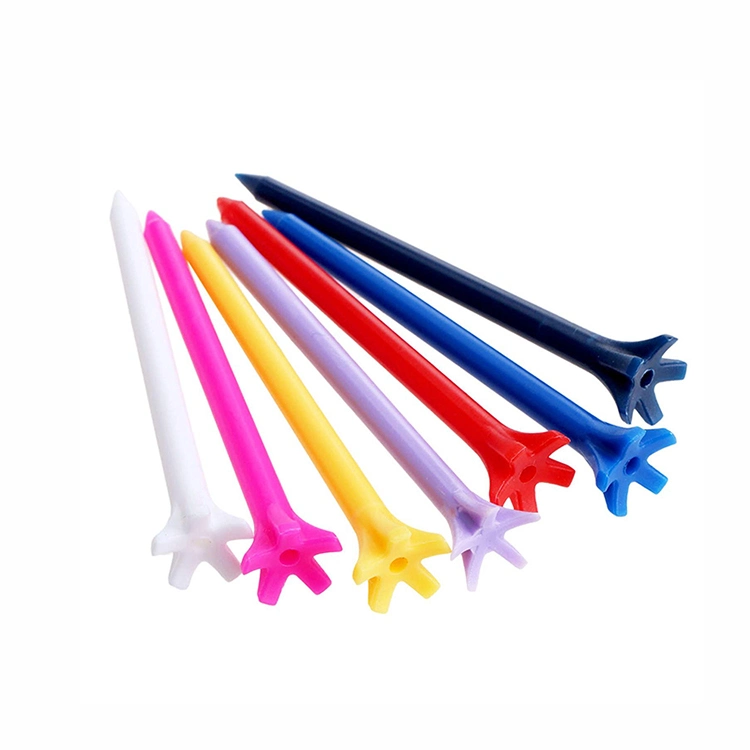 Multicolor Zero Friction 5 Prong Golf Tees 70mm Plastic 5 Claw Less Resistance Durable Golf Tee Golf Accessories