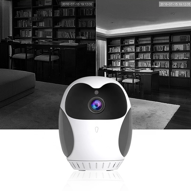 Gira 360 grados de visión nocturna automática de la cámara WiFi de Intercomunicación de voz de zoom de 4X Ai Detección Inteligente de Movimiento (wc010b)