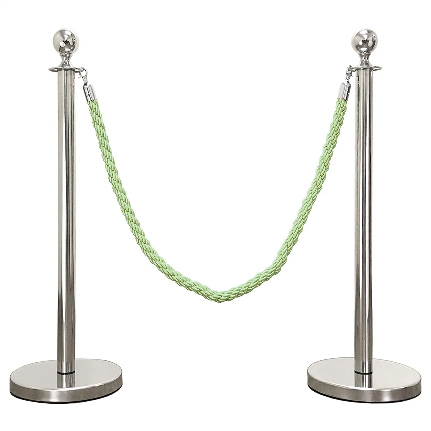 Nueva llegada Oro Silvery Blanco multitud Control Velvet cuerda stanchions Barrera