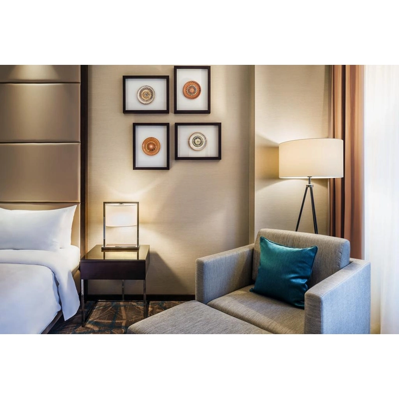 Suite de luxe Meubles de salle d'accueil de contreplaqué élégant hôtel 5 étoiles Chambre à coucher Mobilier défini
