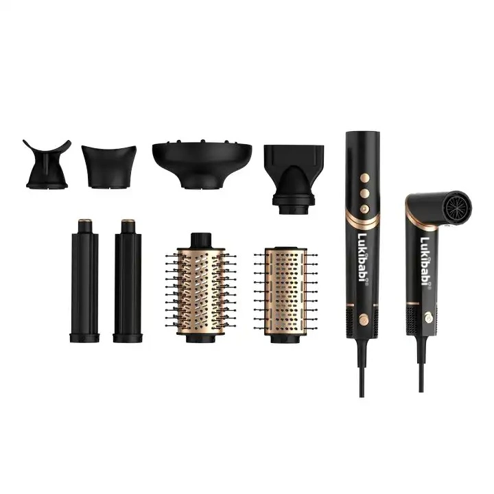 Modelador de cabelo dobrável multifunções 6 em 1 Cabelo de alta velocidade Secador 90000rpm Professional Secador conjunto de modelador de cabelo eléctrico