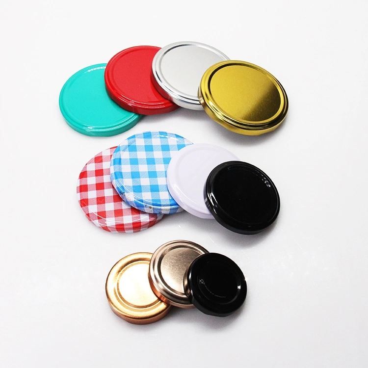 Custom Logo 38mm 43mm 48mm 53mm 58mm 63mm 70mm 82mm Top Cover Metal Lug Caps Metal Lug Cap with PE Liner