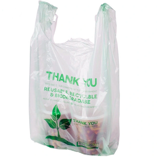 Biodégradable PE personnalisé épicerie jetable supermarché fruits emballage personnalisé imprimé Sac pour t-shirt