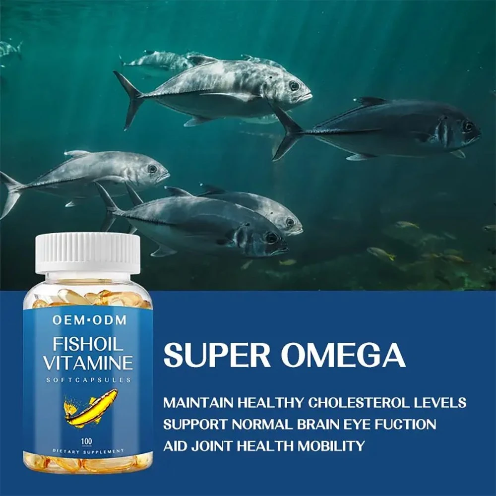 OEM Vitamine naturelle de grande qualité de l'huile de poisson softgel Capsules supplément alimentaire de l'immunité Accroître le soutien de la santé cardiovasculaire