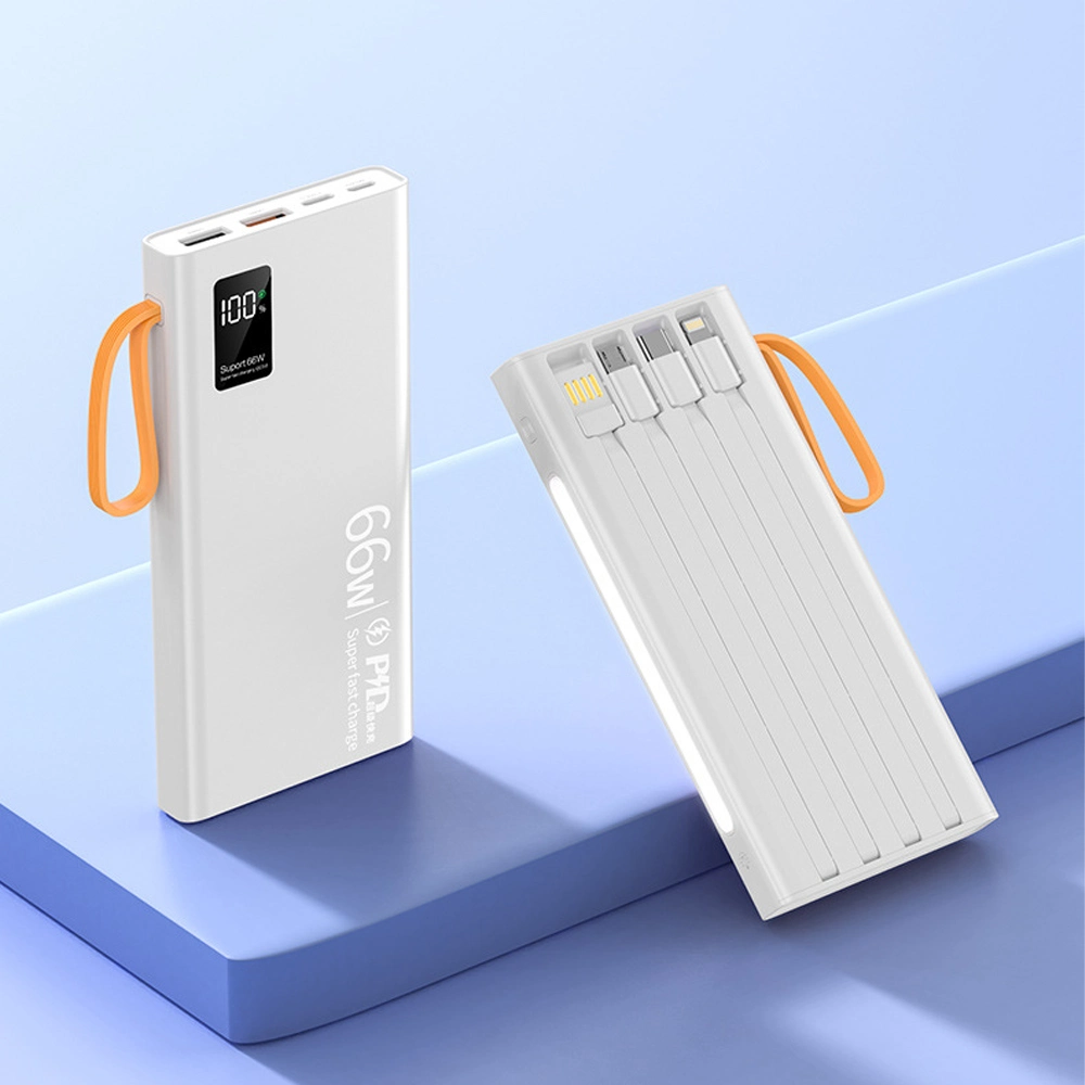 4 in 1 Fast Charging Wireless with Built-in Cables 20000mAh External Battery