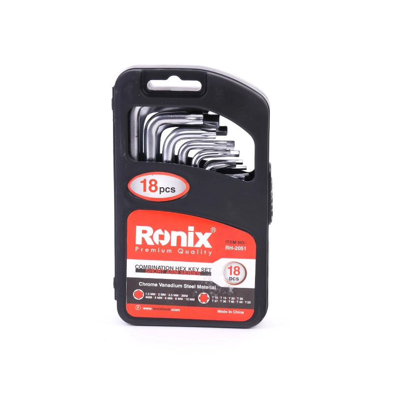 Ronix en Stock Modelo RH-2052 Herramienta manual de reparación de PC 18 Juego de llaves llave Allen Juego de llaves hexagonales