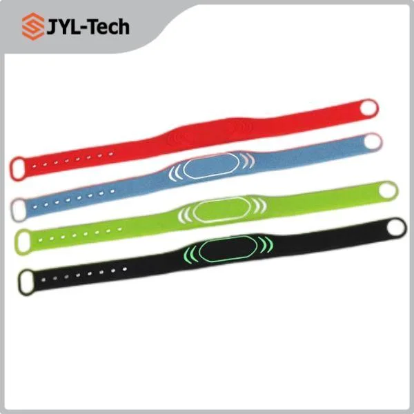 Customable RFID Ntag213/215/216 Adjustable Waterproof NFC Silicone Bracelet Wristband
