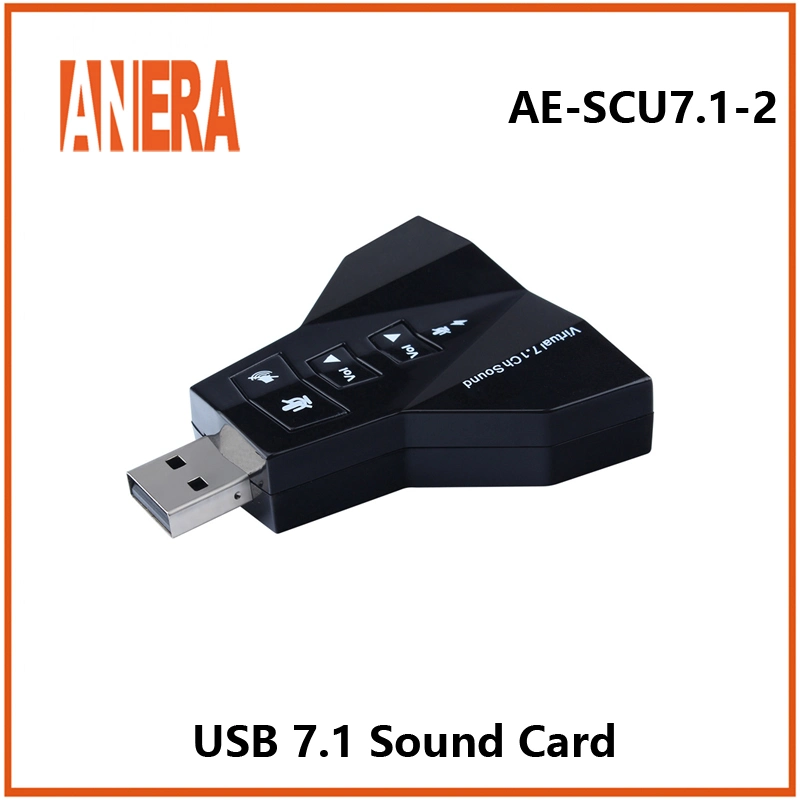 Hot Selling Aircraft External Audio Adapter USB Sound Card with Stereo Virtual 7.1 Channel USB External Sound Card