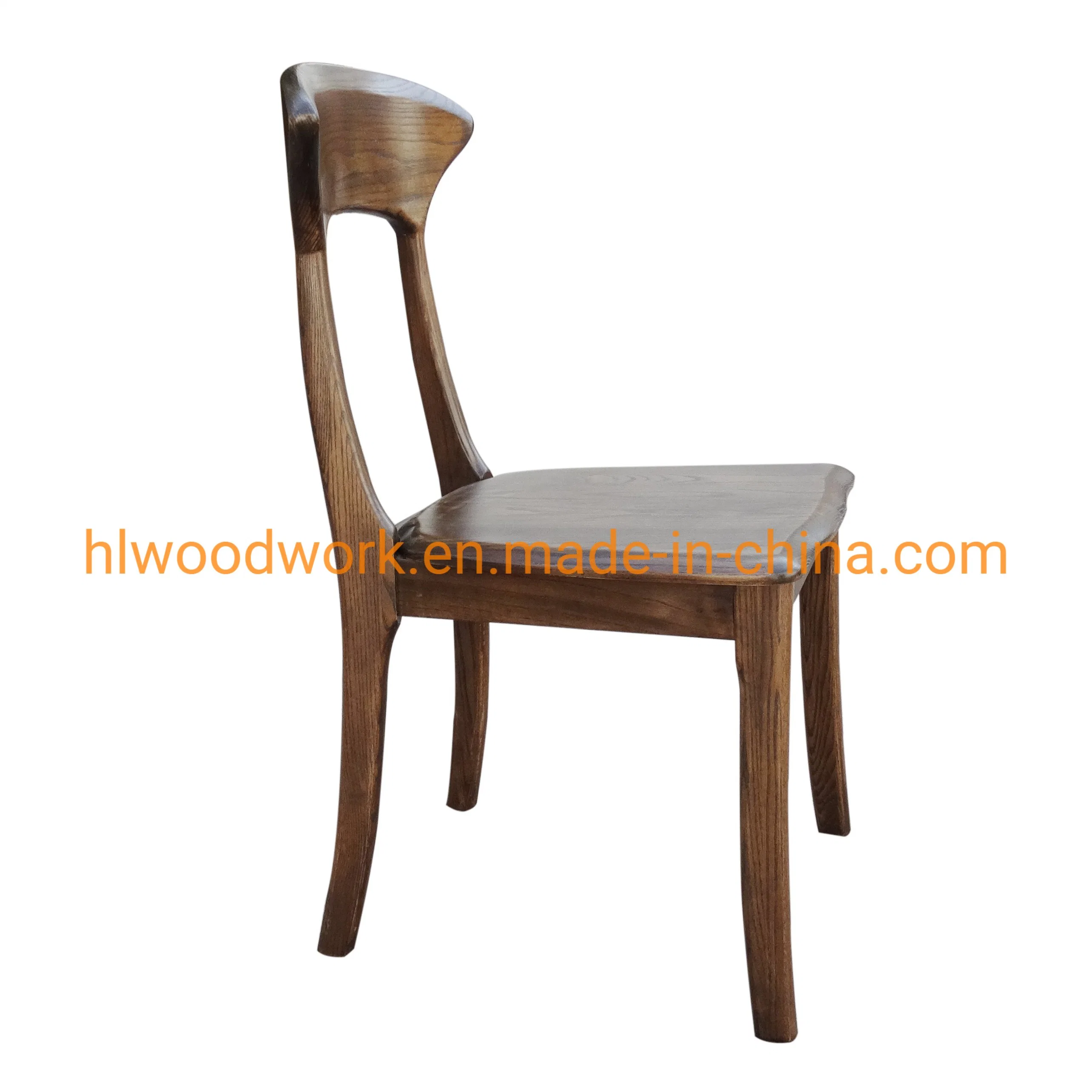 Antique Wooden Dining Chair Home Hotel Restaurant Chair Axe Back Chair Ash Wood Walnut Color Solid Wood Chair Wholesale/Supplier Furniture Dining Room Furniture