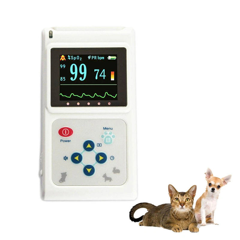 Instrumento médico veterinario digital pulsioxímetro portátil Vet animal portátil Pulsioxímetro PET