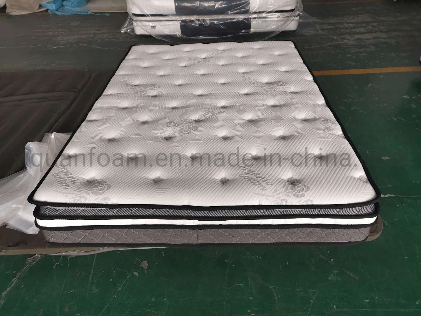 Luxury 14inch/35cm Firm Spring Mattress Vacuum Compressed Mattress in Wooden Pallet