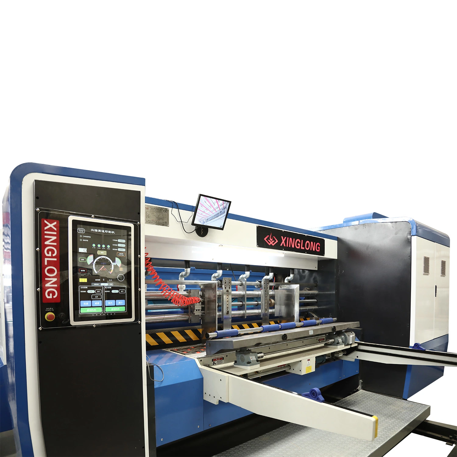 Kartondruckmaschine CE HD Vakuum Transfer Flexo Slotting sterben Schneidemaschine Für Trockner