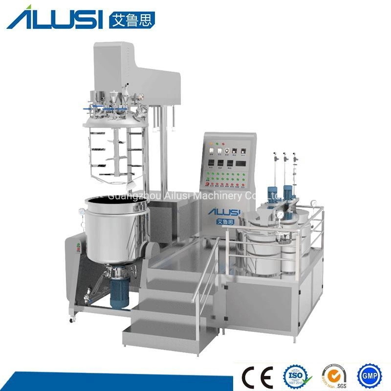 50L SUS316 Lab Cream Oil and Water Dispenser Gel Sunscreen Pharmacy Vacuum Emulsifier Mixer Cosmetic Cream Making Machine