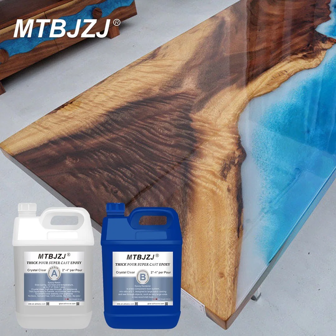 Adhesives 100% Solid Clear Bulk Epoxy Resin for River Table